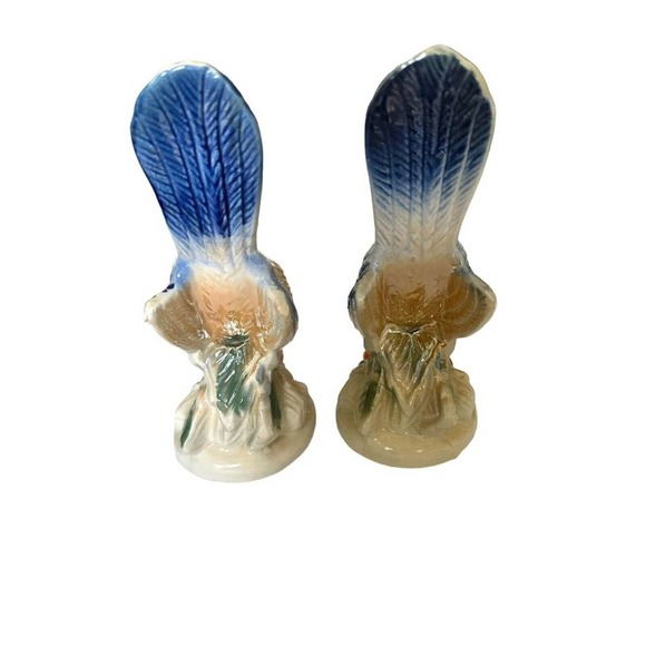 Vintage Lusterware Birds Avifauna with Fruit Made in Brazil Ceramic Figurines - Picture 10 of 16